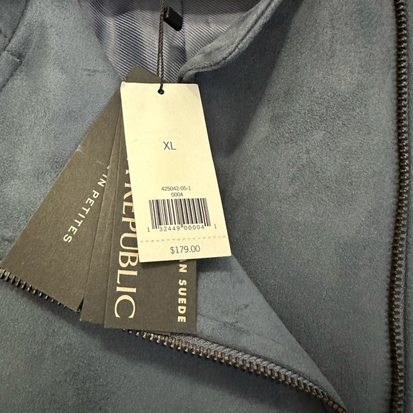 NWT Banana Republic Blue Suede Jacket - Picture 5 of 5